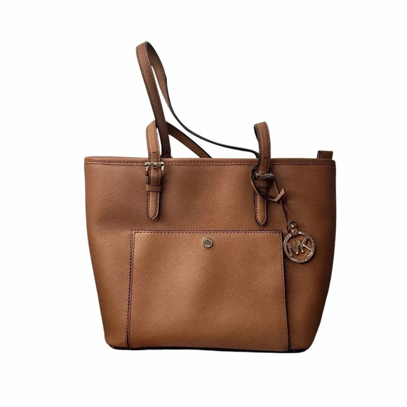MICHEAL KORS Jet setsaffiano leather in camel color - Picture 1 of 7